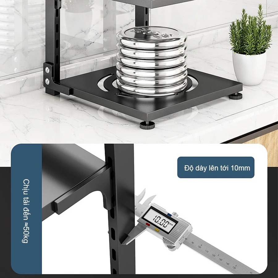 Kệ Để Xoong Nồi Đa Năng 3 4 Tầng Tiết Kiệm Không Gian Chất Liệu Thép Carbon Bền Đẹp