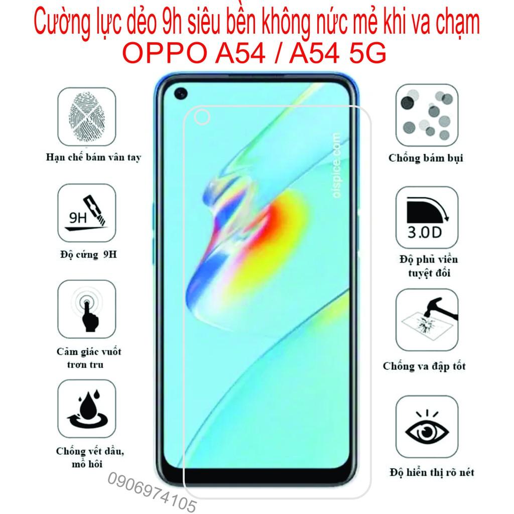 Kính Cường lực dẻo dành cho OPPO A54 / A54 5G / Bảo vệ màng hình chống va đập chống trầy xước tiệt đối