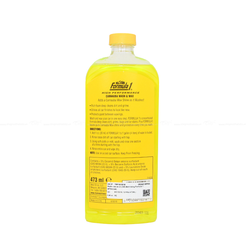 Nước Rửa Xe Cao Cấp FORMULA 1 615016 473ml