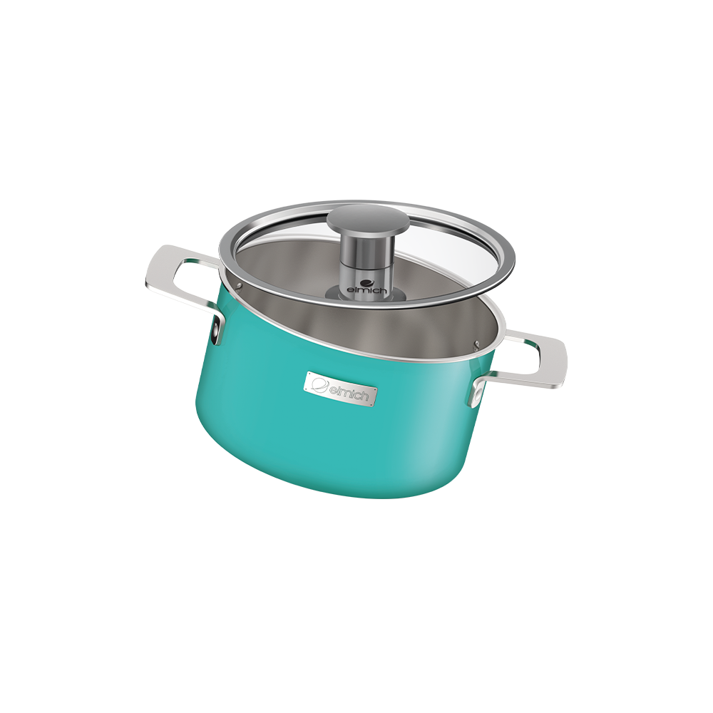 Nồi inox mầu, 3 lớp liền khối Elmich Hera - Hàng Chính Hãng