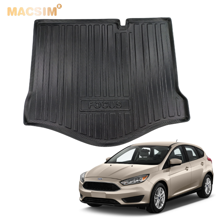 Thảm lót cốp xe ô tô Ford Focus hatback qd 2005-2011 nhãn hiệu Macsim chất liệu TPV cao cấp màu đen