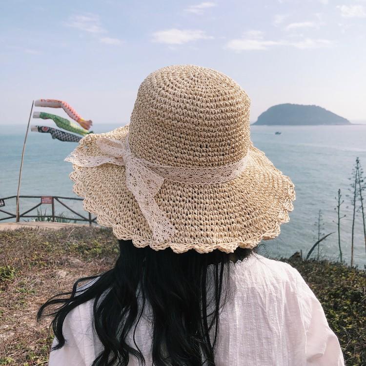 Nón cói viền ren nơ best seller