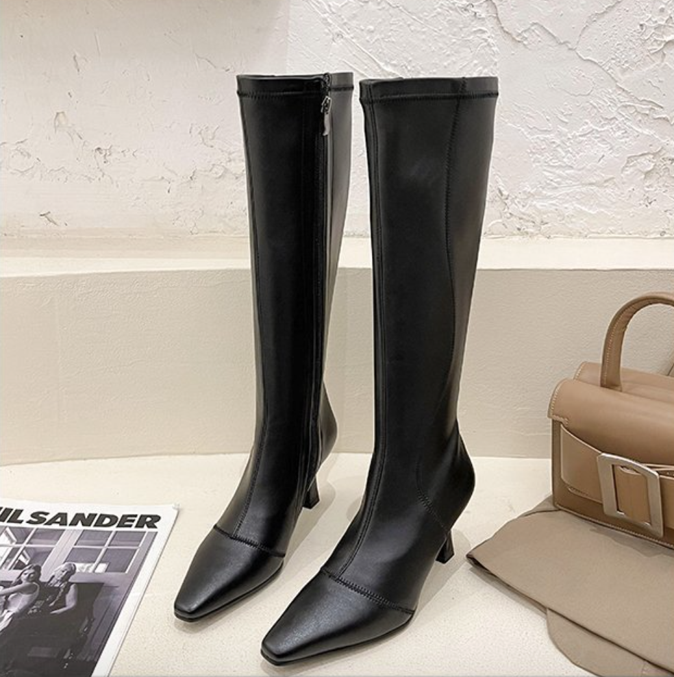 [ Ảnh thật] Boot dưới gối ÔM CHÂN gót nhỏ 7cm NỮ TÍNH GCC0601