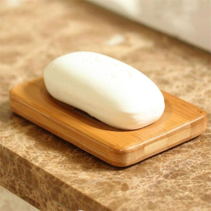New Portable Trapezoid Natural Plate Bamboo Soap Dish Storage Soap Holder Shower Bathroom Bamboo And Wood Soap Box For Bathroom