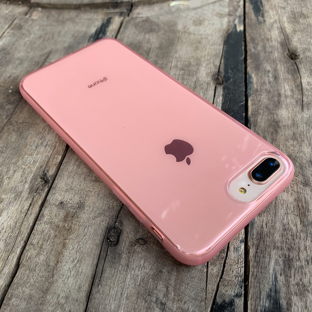 Ốp lưng dẻo cao cấp dành cho iPhone 7 Plus / iPhone 8 Plus - Màu hồng mờ