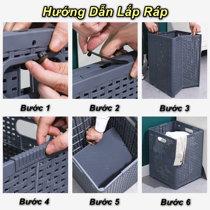 Giỏ đựng quần áo U-Folding Japan có thể gấp thu gọn - Home and Garden