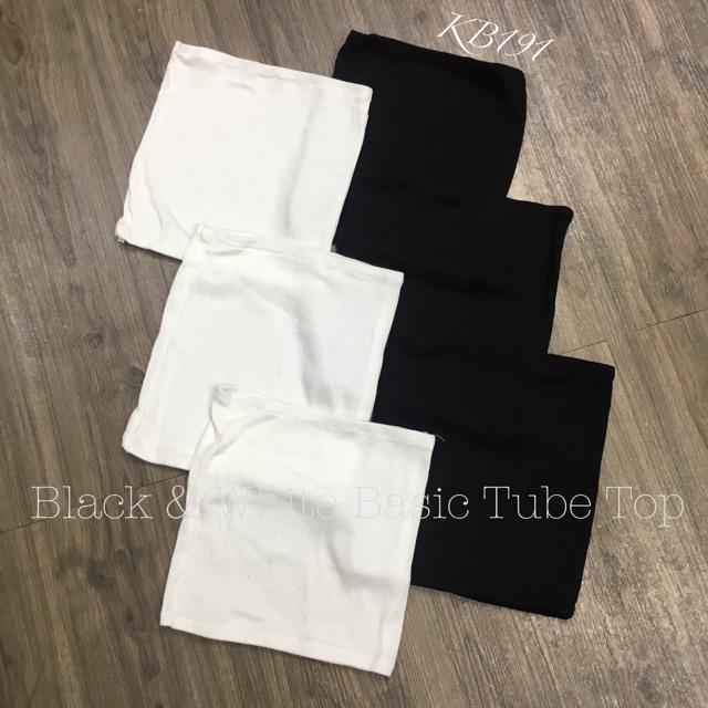 Áo Ống Trơn - Black & White Basic Tube Top