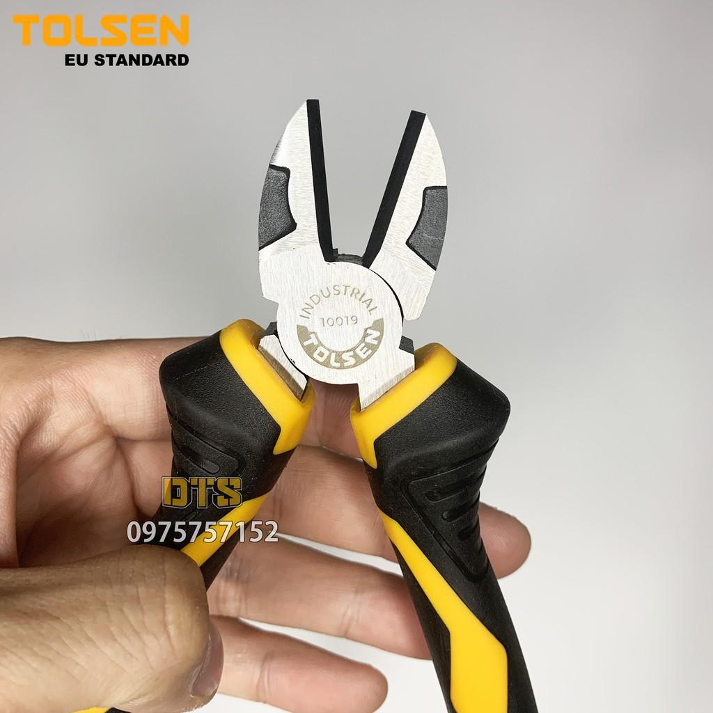 Kìm điện tổ hợp, kìm cắt công nghiệp TOLSEN 7 inch/ 180mm, thép CR-V cao cấp mạ Niken chống gỉ - Tiêu chuẩn Châu Âu
