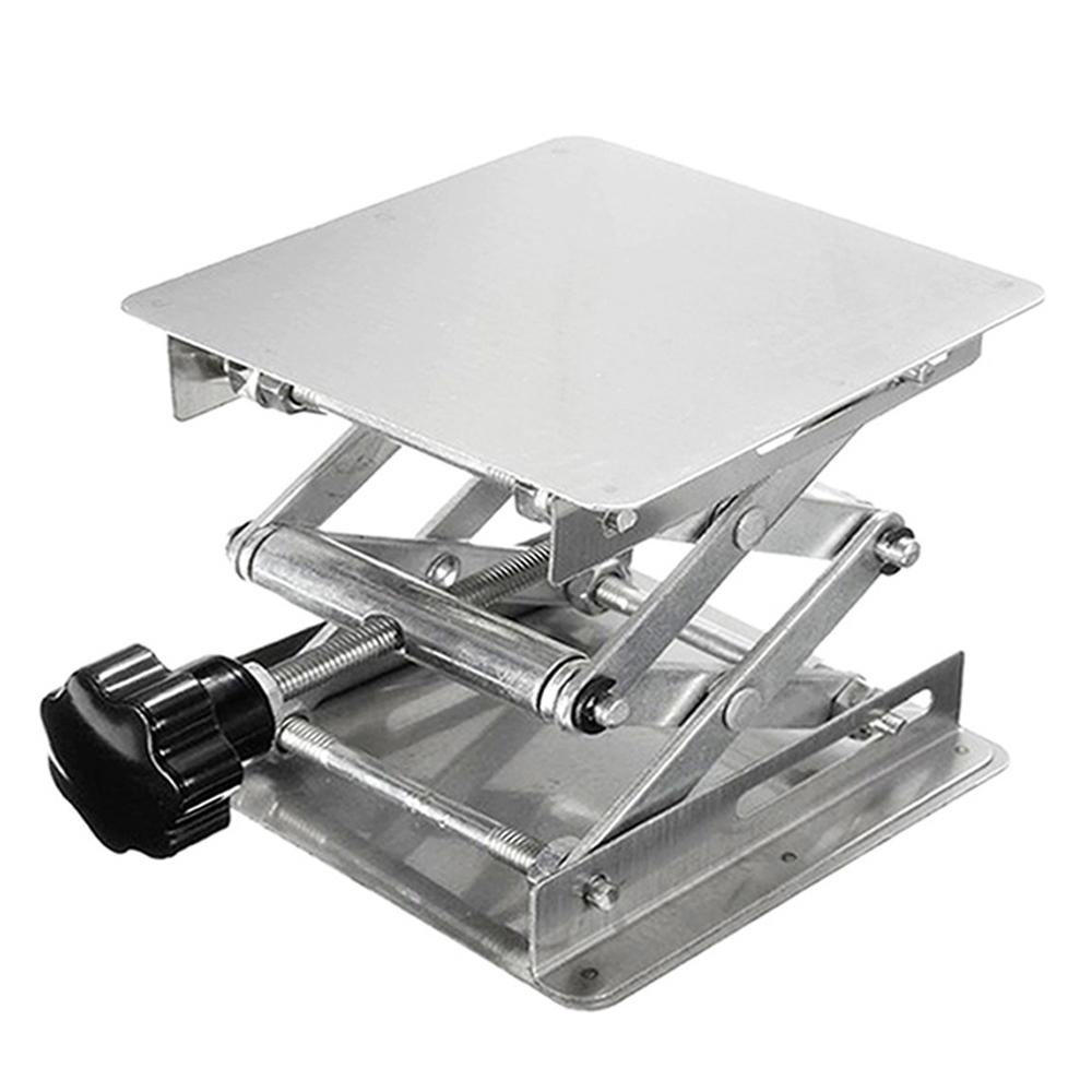 Laboratory Manual Lift Platform Manual Height Adjustable Lifting Table 100*100mm 150*150mm 200*200mm Optional