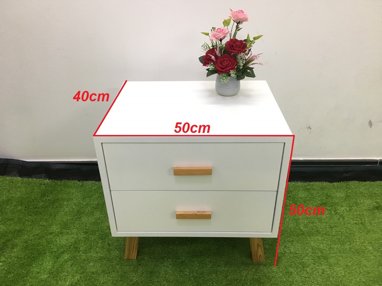 Tủ đầu giường hình vuông phòng ngủ Pn3