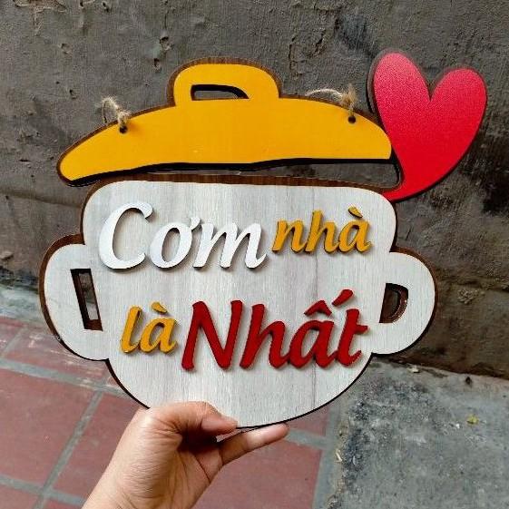 Bảng gỗ trang trí Bảng Gỗ Decor Cơm Nhà Là Nhất