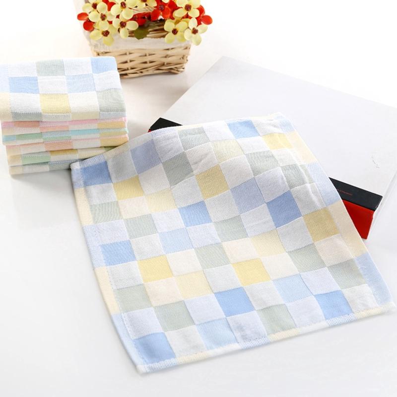 Khăn Cotton Vuông Lớp Thấm Hút Tốt Thoáng Khí Cho Bé