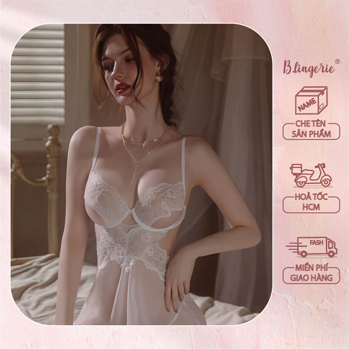 Váy Ngủ Xuyên Thấu Quyến Rũ - B.Lingerie