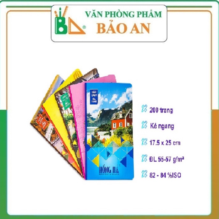 Vở Kẻ Ngang HH 200 Trang Sao Mai Sắc Màu(1636) Bìa Vở Thiết Kế Phong Cách Trẻ Trung, Nhiều Màu Sắc Phù Hợp Xu Hướng. Bề Mặt Giấy Trơn Mịn, Gáy Vở Chắc Chắn. Ruột Vở In Dòng Kẻ Sắc Nét Giúp Việc Ghi Chép Được Dễ Dàng.