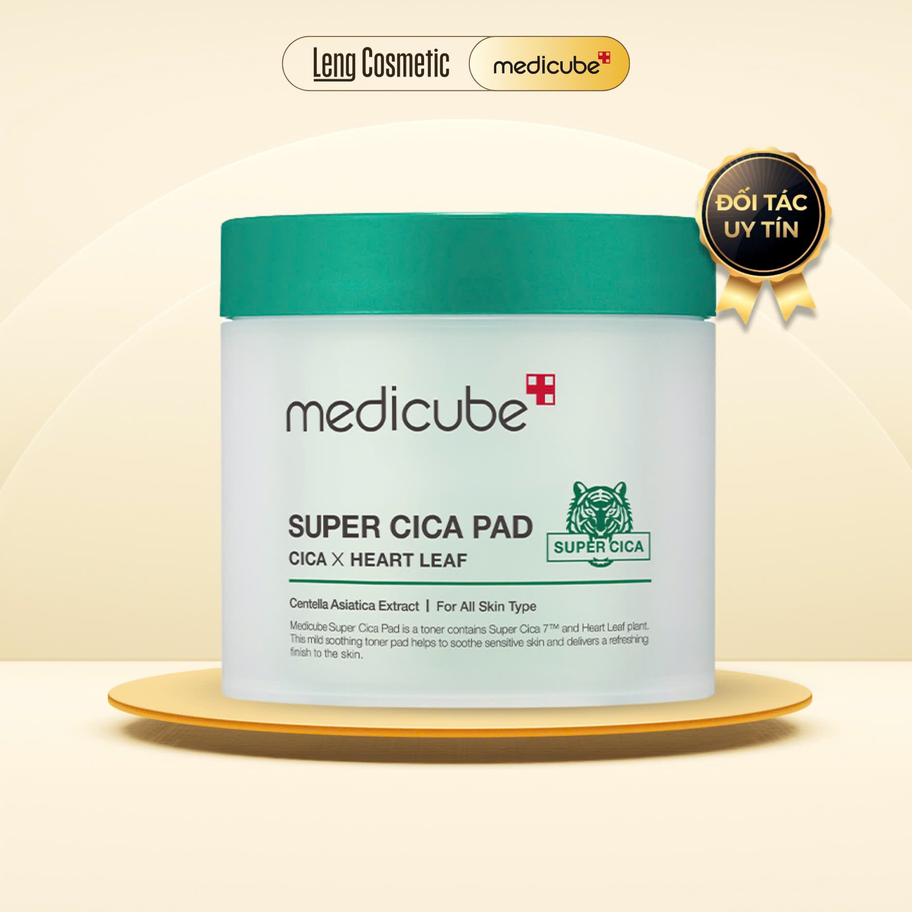 [ NEW ] Toner Dịu Da Nhạy Cảm Chiết xuất rau má - cấp ẩm sâu Medicube Super Cica Pad (Vegan) 150g/70 miếng