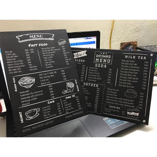 Menu để bàn formex cứng A5, A4, A3 đẹp, rẻ - Giá trong mô tả sản phẩm là chính xác