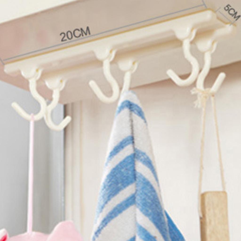 Rotating Cabinet Hanger Kitchen Cupboard Sticky Holder Drawer Hook Storage