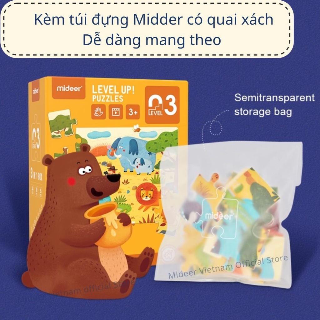 Đồ Chơi Xếp Hình 7 cấp độ Mideer puzzles Level Up 4 Dinosaur