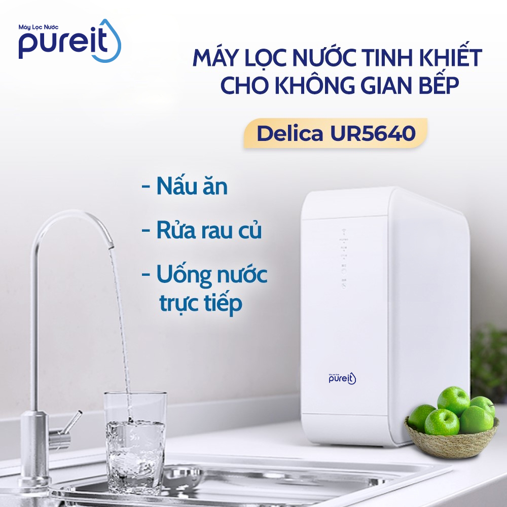 Máy Lọc Nước Pureit Delica UR5640 – Công Nghệ Lọc RO - Lắp Dưới Ngăn Tủ Bếp - Hàng Chính Hãng