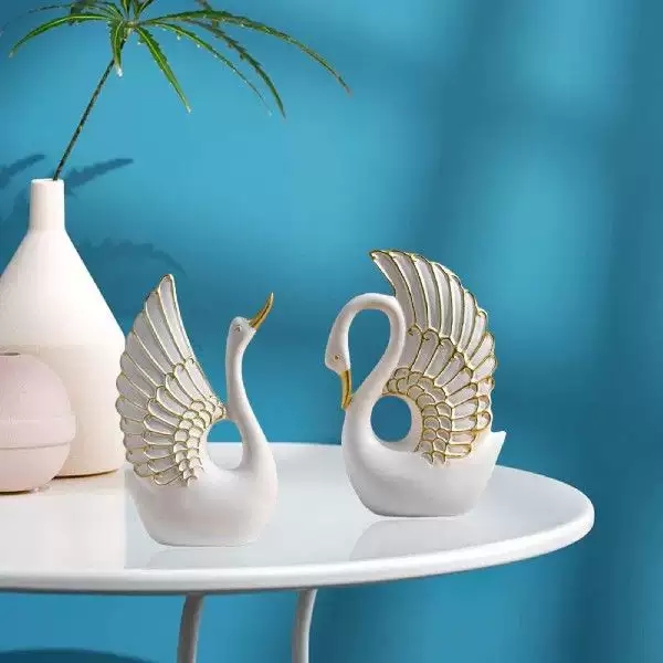 Cặp tượng thiên nga trang trí nội thất cao cấp - Đồ Decor trang trí nhà cửa đẹp - Mã T10