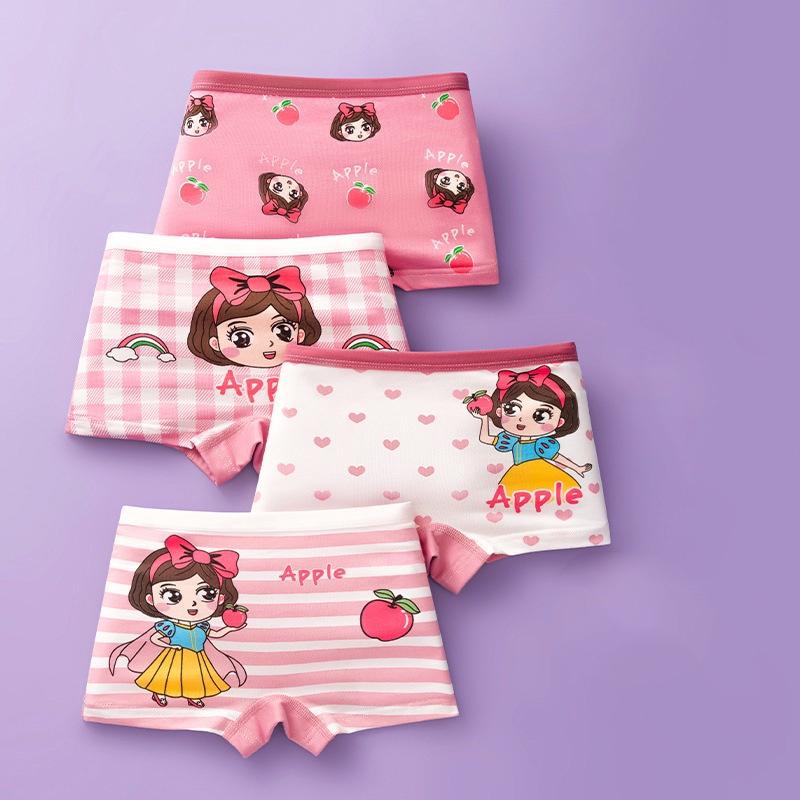 Quần chíp cho bé gái combo 4 chiếc quần lót đùi trẻ em mềm mại chất cotton hàng Quảng Châu cao cấp JIMADO L2.001.NNS