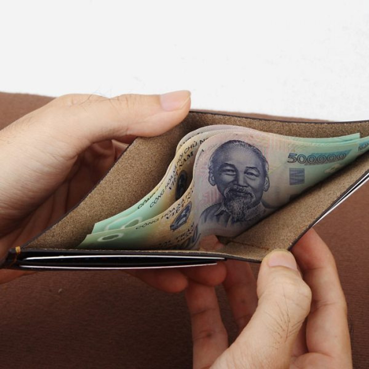 Ví Nam Da Bò Mini Cao Cấp