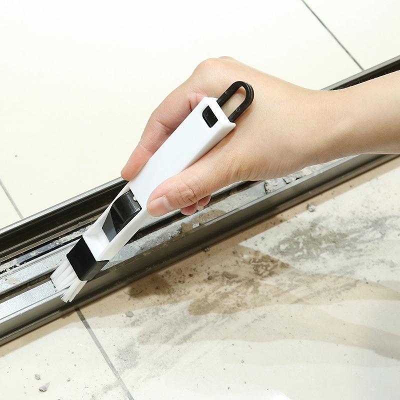 Bàn chải khe rãnh nhỏ cửa sổ hai mảnh làm sạch bàn phím nơi có khe hở nhỏ babo