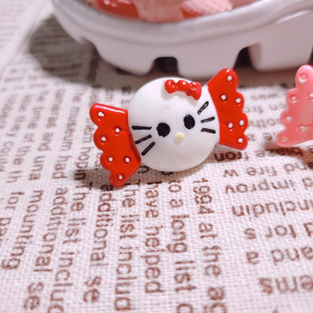 Sticker dán dép / nút gắn hkdesign mẫu kẹo Kitty loại đá cứng