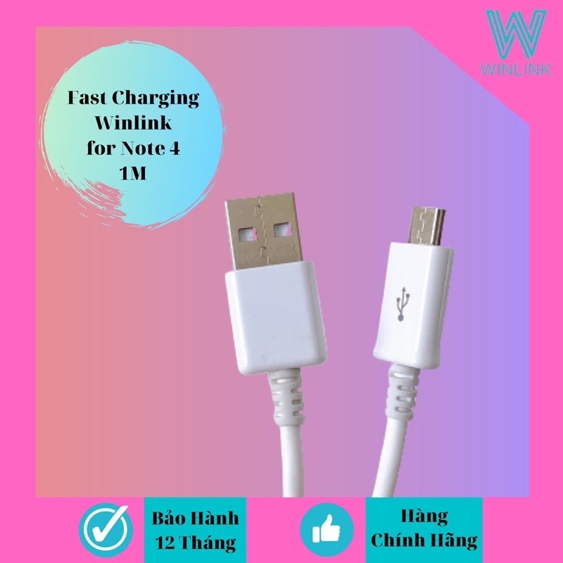 Dây cáp sạc hàng chính hãng Winlink Note 1m đuôi USB - MICRO