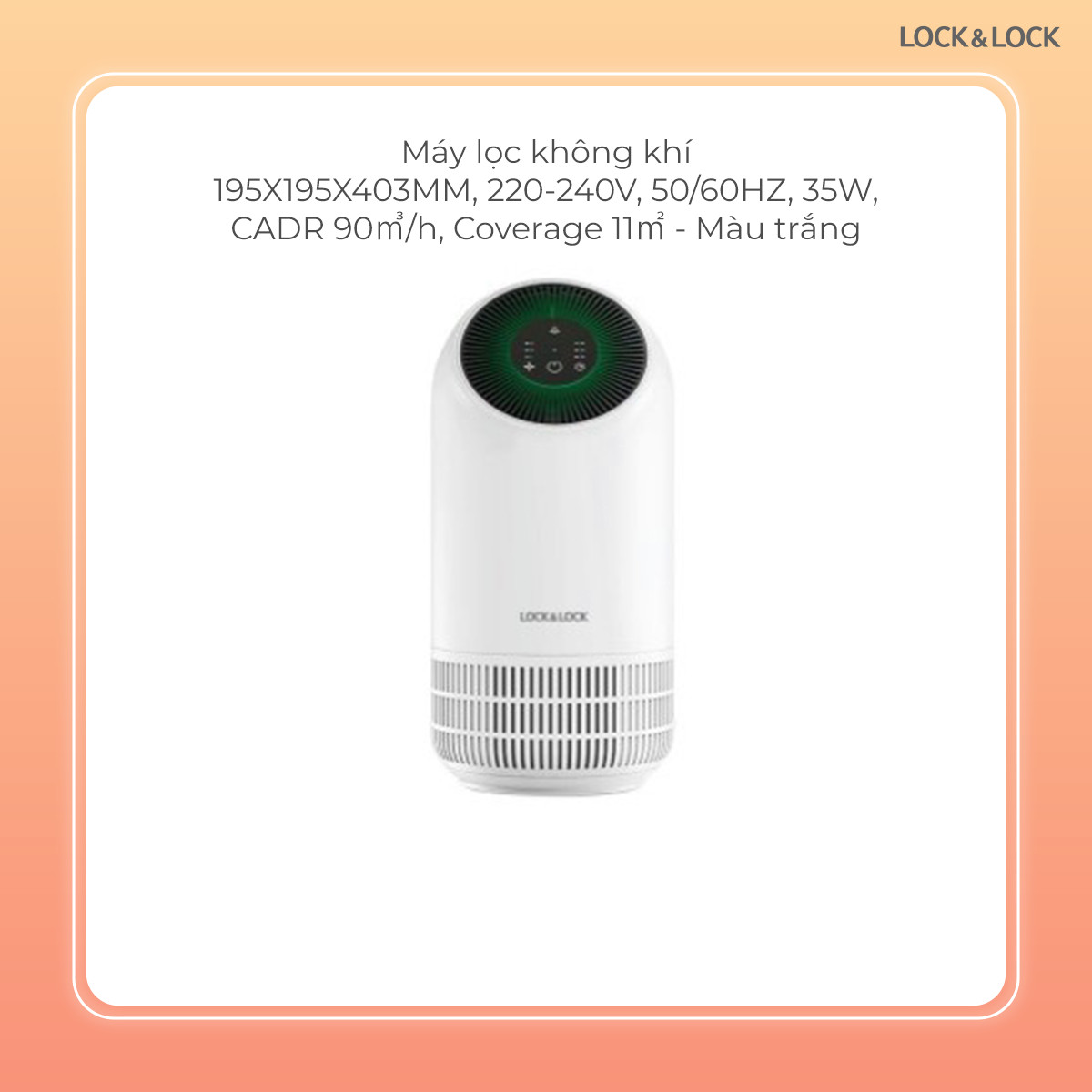 Máy Lọc Không Khí Lock&amp;Lock Air Furifier ENP116 - Hàng chính hãng