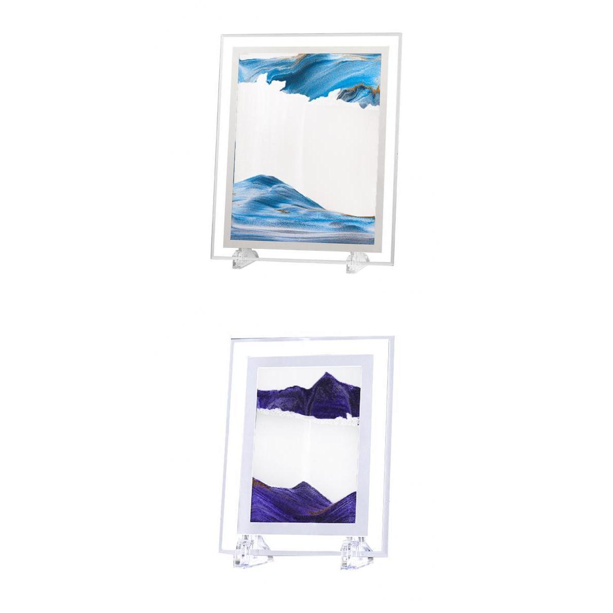 2-Pack Natural Dynamic Sand Picture Flowing Desktop Decors Photo Sand Draw
