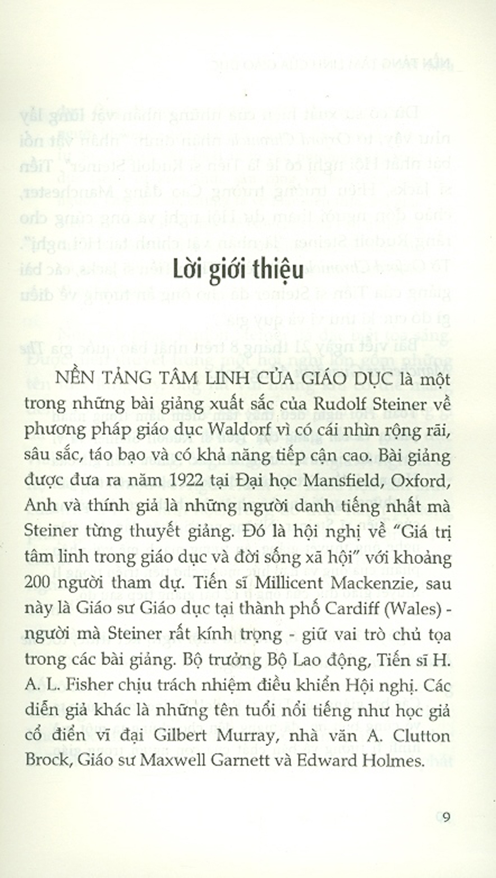 Nền tảng tâm linh của giáo dục