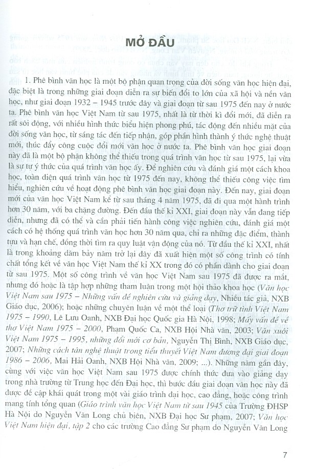 Phê Bình Văn Học Việt Nam 1975 - 2005