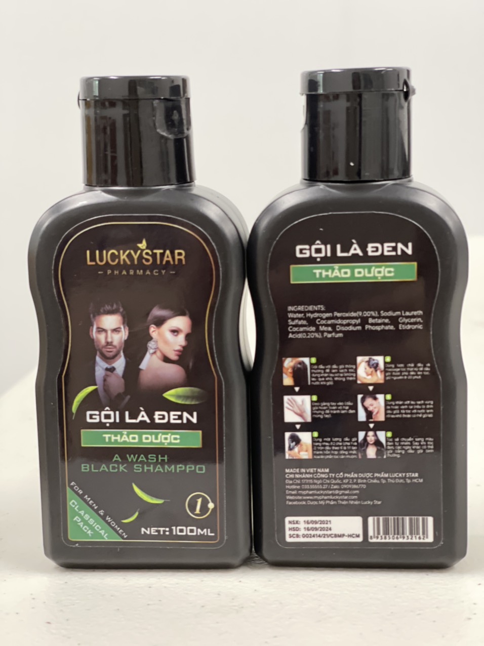 Gội Là Đen Cao Cấp Lucky Star 100ml x 2