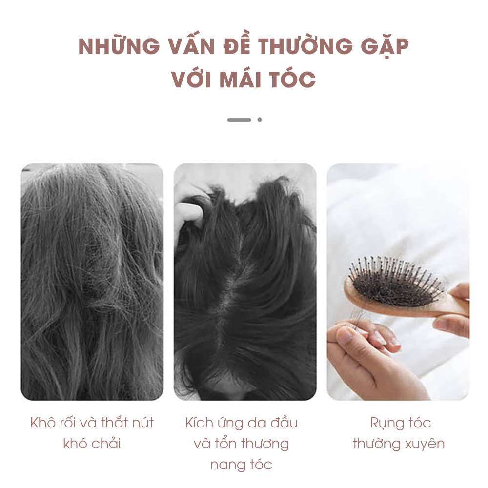 Lược chải tóc gỡ rối CWELL lược massage có đệm khí, tạo phồng tạo kiểu cho tóc xoăn C01PK