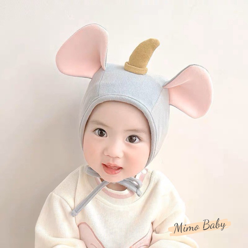 Mũ cotton cao cấp hình chú voi con đáng yêu cho bé MD246 Mimo Baby