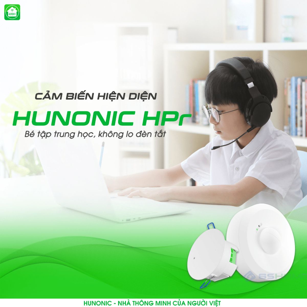 Cảm Biến Hiện Diện Ốp Trần, Âm Trần WiFi Hunonic HPR, Cảm Biến Hơi Thở, Phát Hiện Chính Xác Người, Bật Tắt Đèn Tự Động