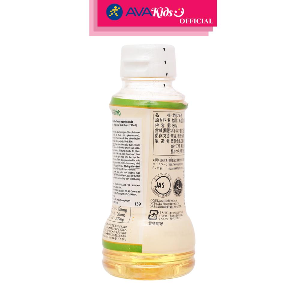 Dầu gạo Tsuno ăn dặm cho bé chai 180g (từ 6 tháng) - Hàng Chính Hãng