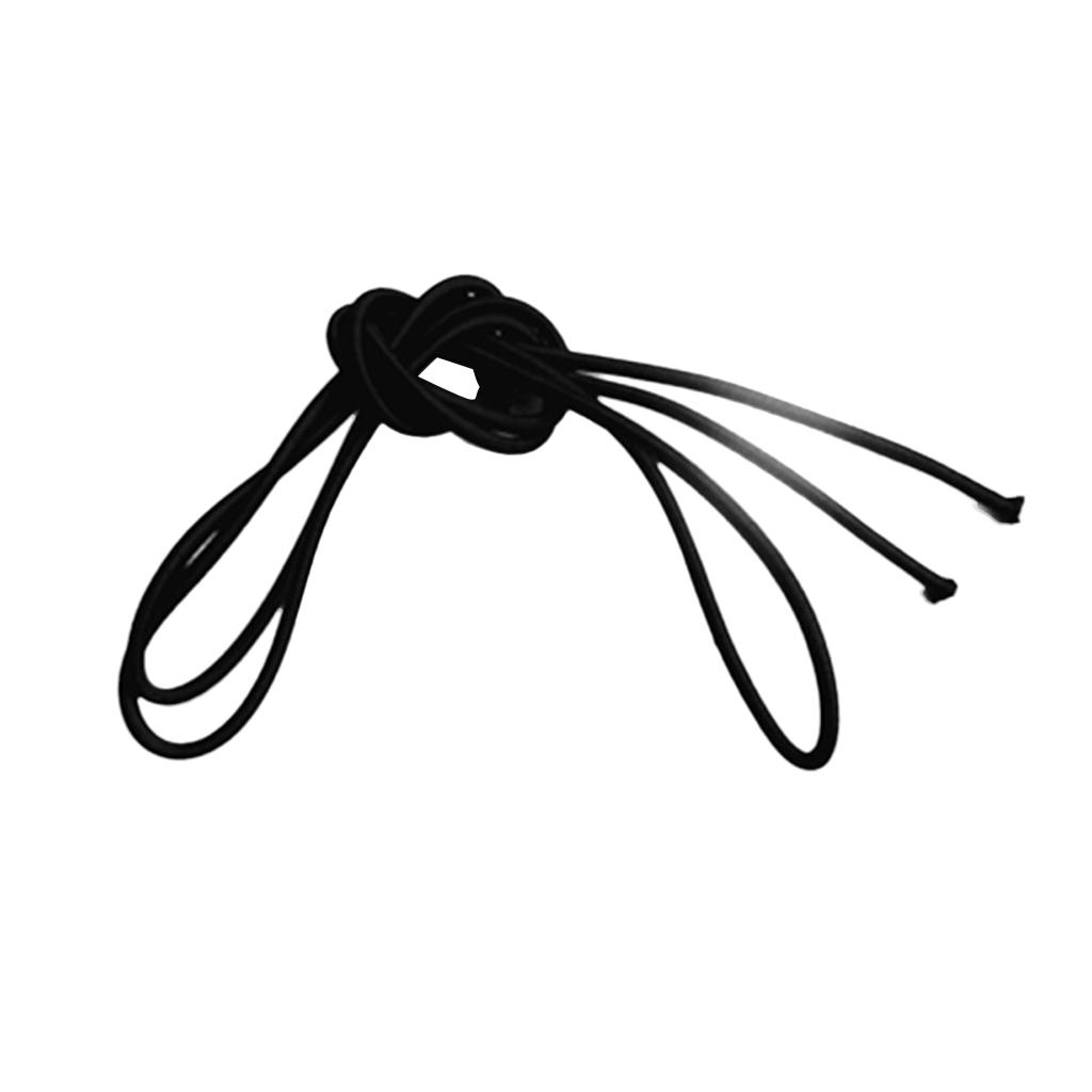 5mm 10 Meters Black Strong Elastic Bungee Rope Shock Cord Tie Down w/ 20pcs Bungee Cord Hook Ends for Boat/Marine