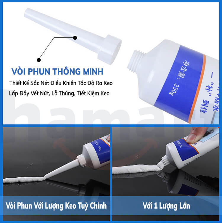 Keo Vá Trám Tường Đa Năng Che Vết Nứt Sửa Chữa Tường Nhà Hiệu Quả Kèm Đầu Nối & Dụng Cụ Trám