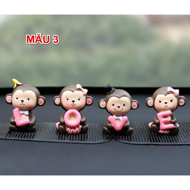Bộ hai khỉ ôm chuối dễ thương