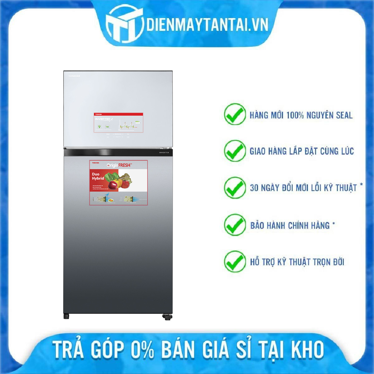 Tủ lạnh Toshiba Inverter 608 lít GR-AG66VA (X) - Hàng chính hãng [Giao hàng toàn quốc]