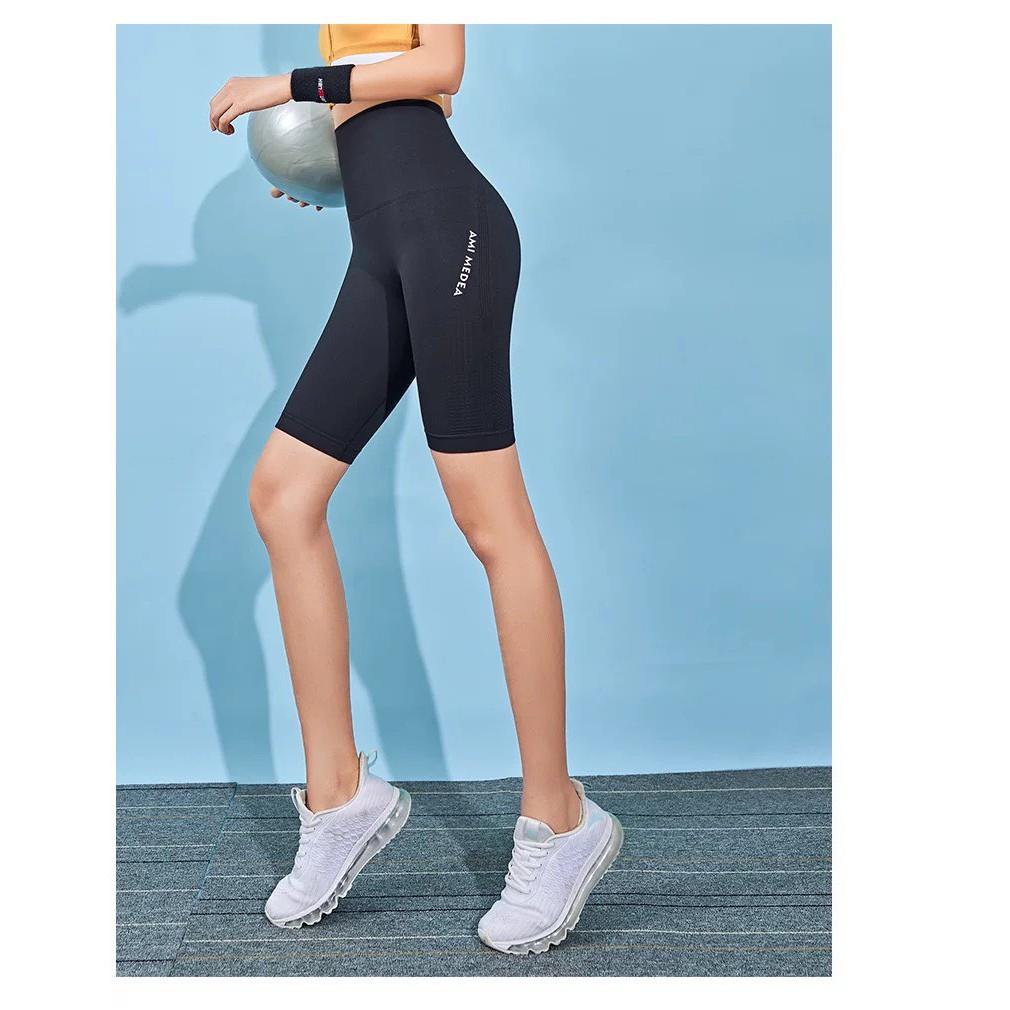 Quần lửng AmiMedea tập gym cạp cao, Thiết kế hiện đại nâng mông !
