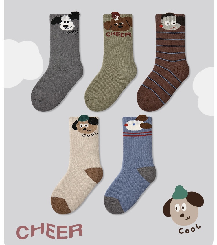 SET 5 ĐÔI TẤT VỚ 49 DỄ THƯƠNG CHỐNG TRƯỢT TỪ 1-12 TUỔI DÀNH CHO BÉ TRAI BÉ GÁI