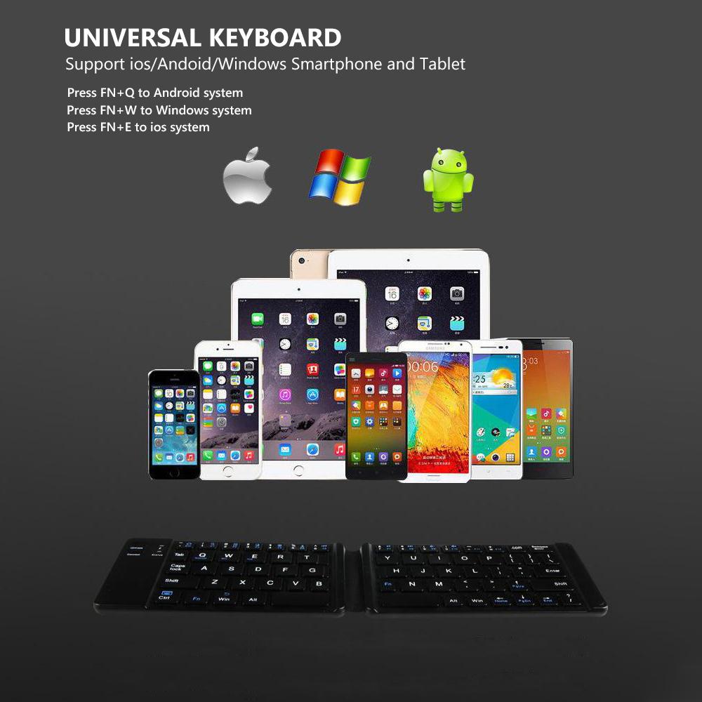 Ánh Sáng-Tiện Dụng Mini Không Dây Bluetooth Gấp Bàn Phím, có Thể Gập Lại Bàn Phím Số Không Dây Cho IOS/Android/Windows Ipad Máy Tính Bảng Điện Thoại