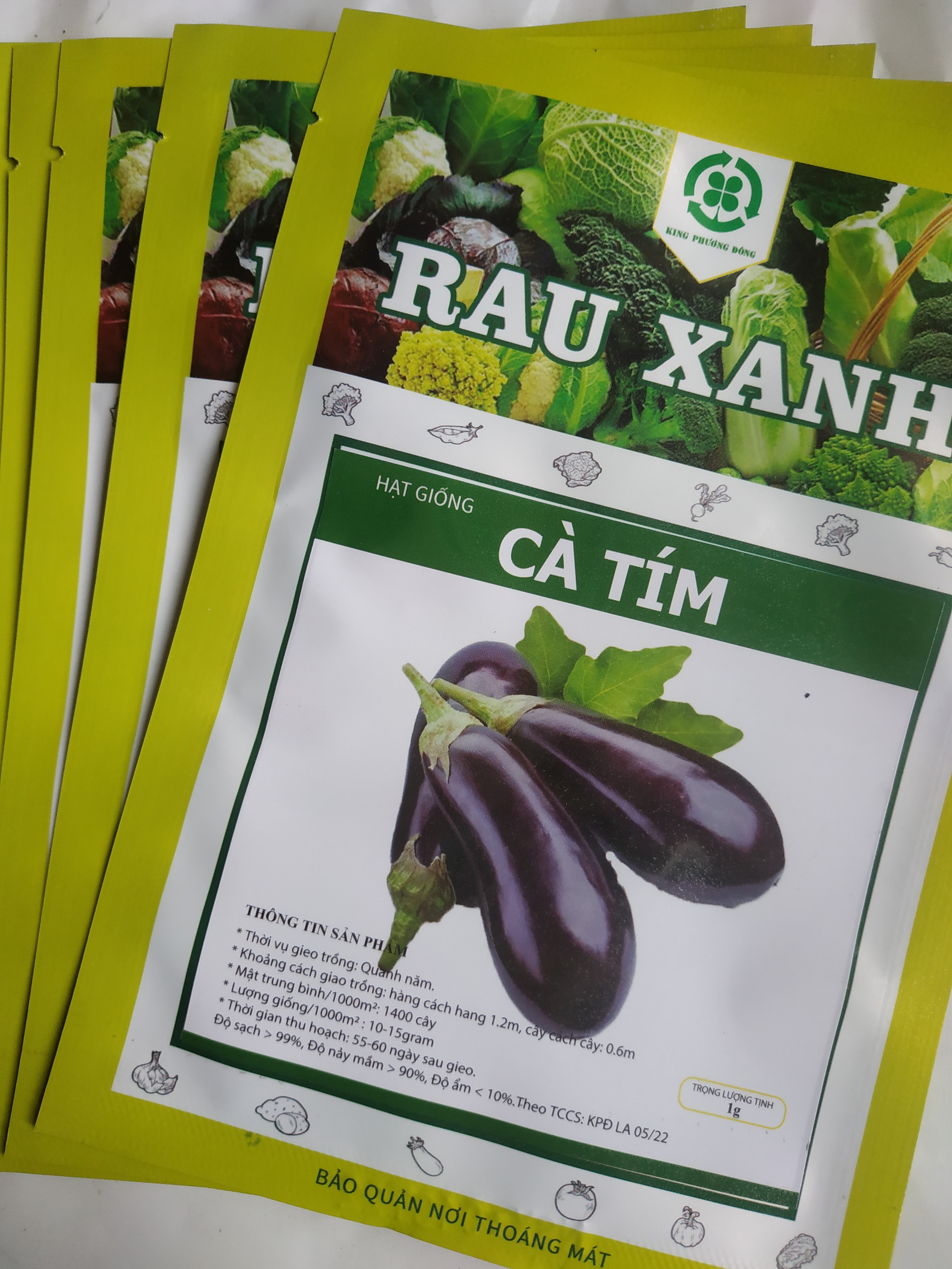 Combo 10 gói Hạt giống CÀ TÍM - gói 1 gram