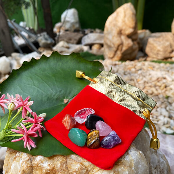 7 viên đá phong thủy vượng phát - Túi đá phong thủy hút tài lộc Giàu có