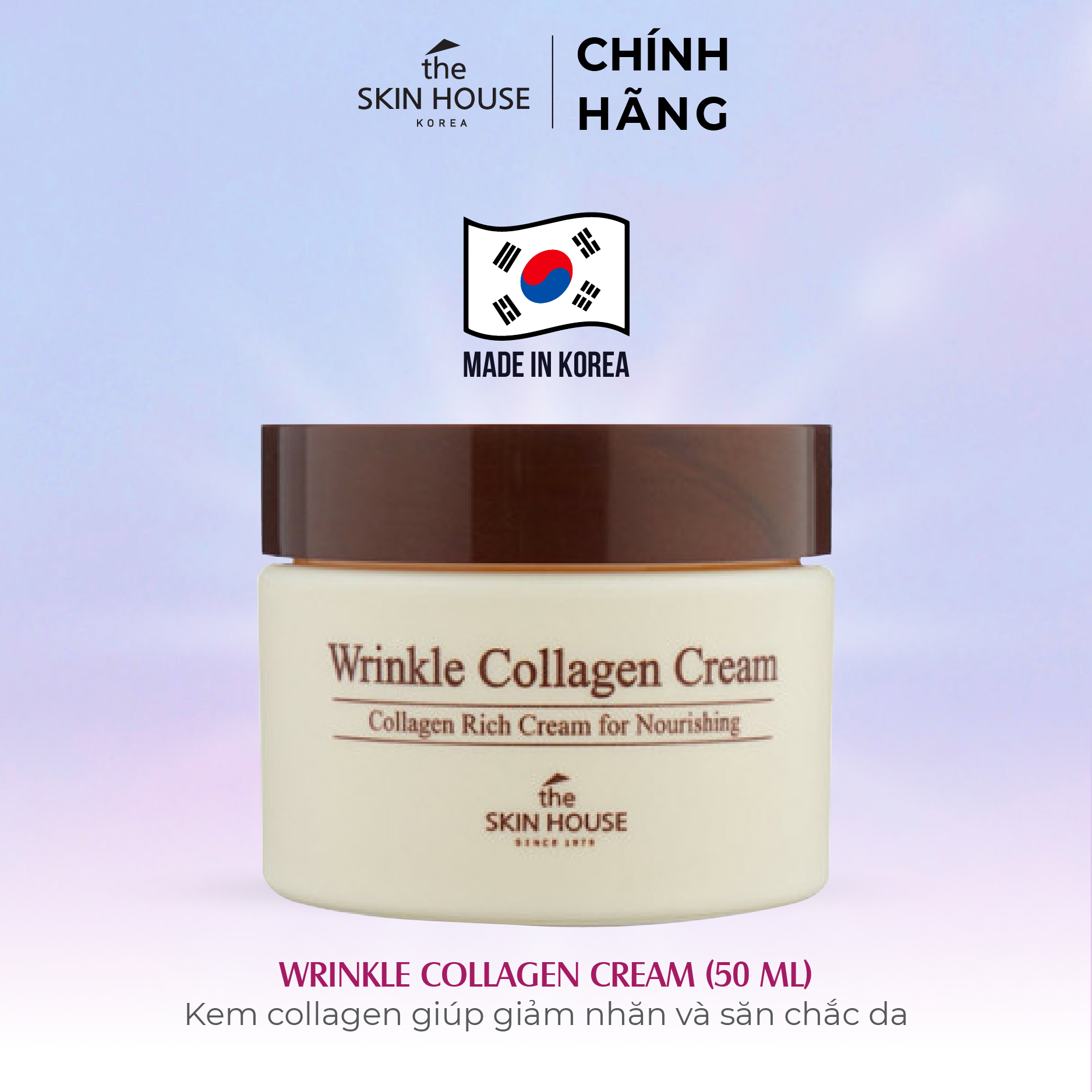 T32 Kem Collagen giảm nhăn và săn chắc da - Wrinkle Collagen Cream 50ml - The Skin House