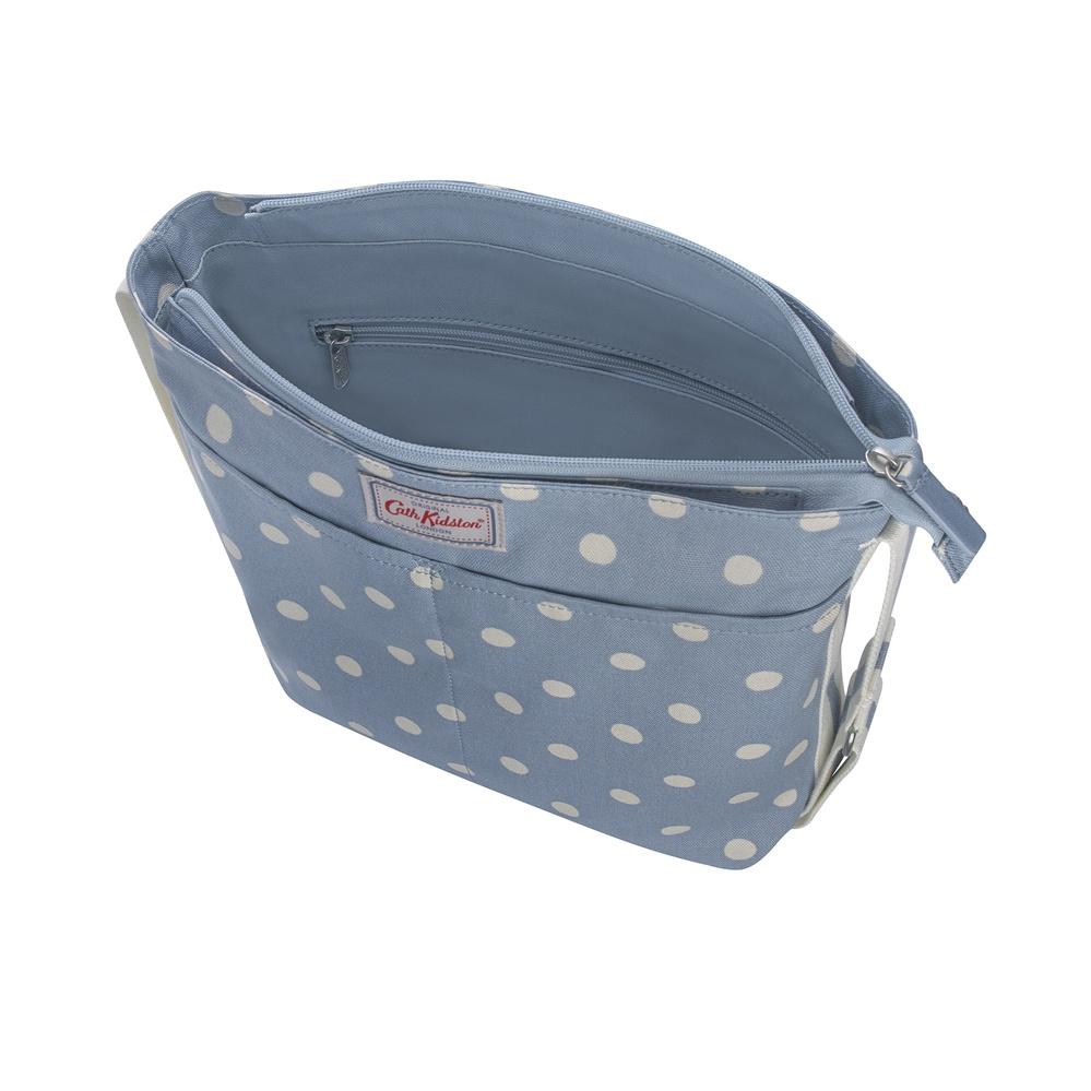 Cath Kidston - Túi đeo chéo Zipped Messenger Bag Spot - 1002027- Cream Blue