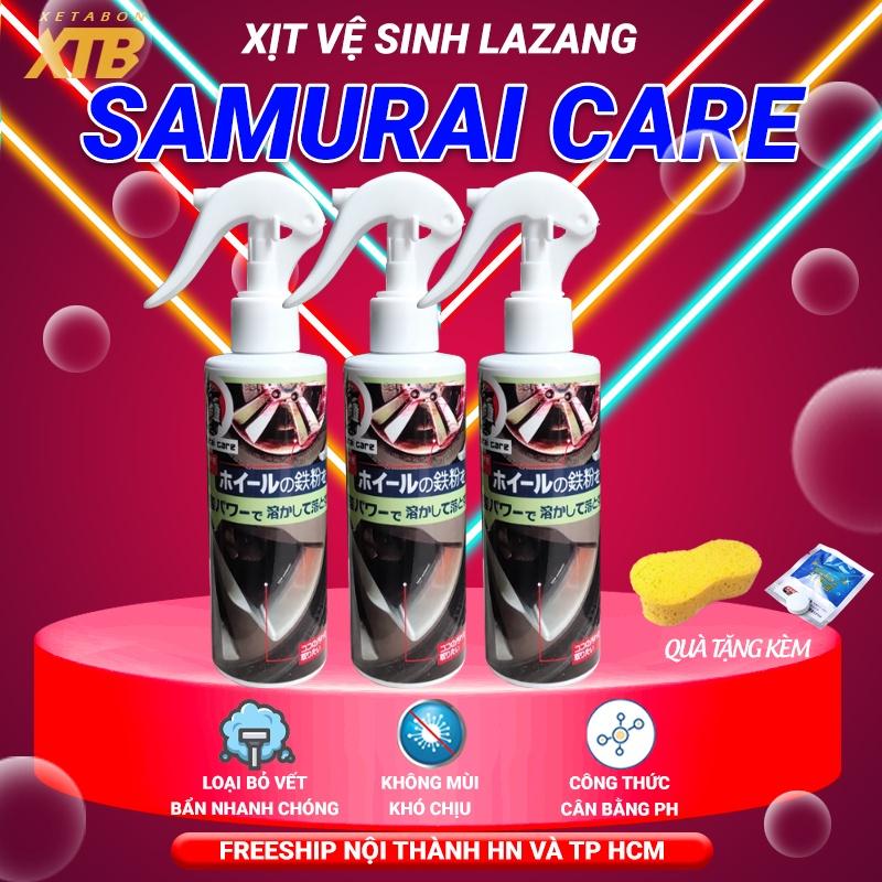 Chai xịt vệ sinh lazang Samurai Care dung tích 200ml nhập khẩu từ Nhật Bản, làm sạch mâm xe, tiện lợi khi sử dụng